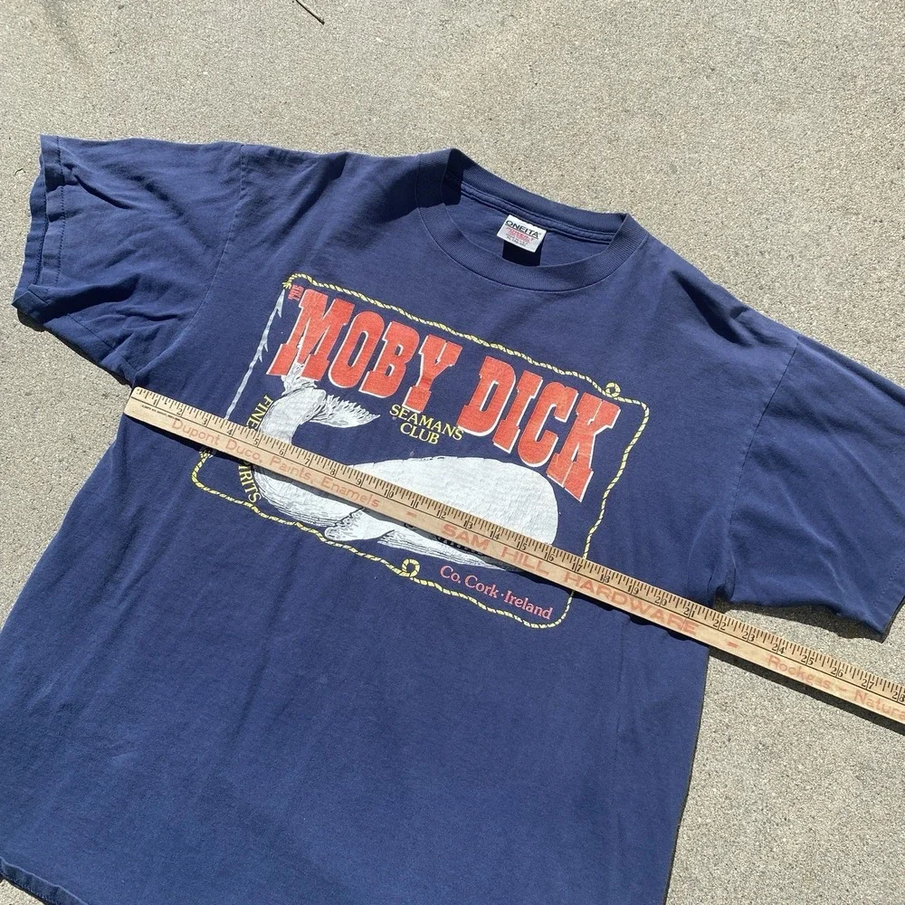 Vintage 90s MOBY DICK Tee Shirt Cork Ireland ONEITA Single Stitch XL Nautical - Picture 7 of 7